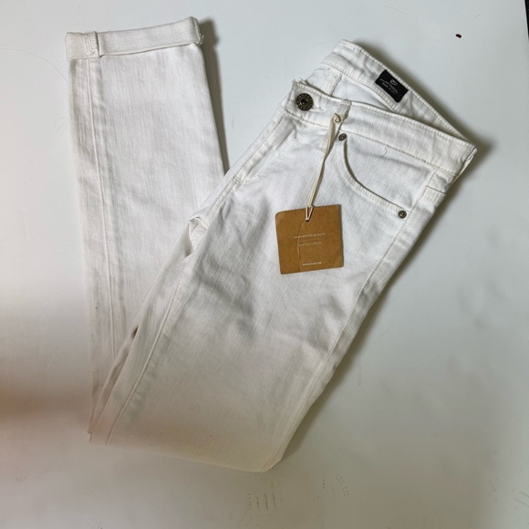NWT AG Adriano Goldschmied "The Stilt" jeans in white stretch-denim, 24 - Picture 2 of 9